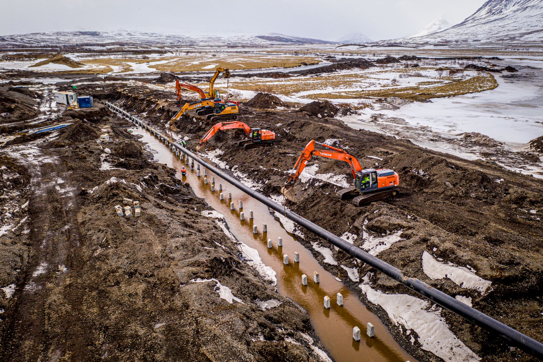 Þverun Hörgár í apríl 2020 (Mynd: Auðunn Níelsson)