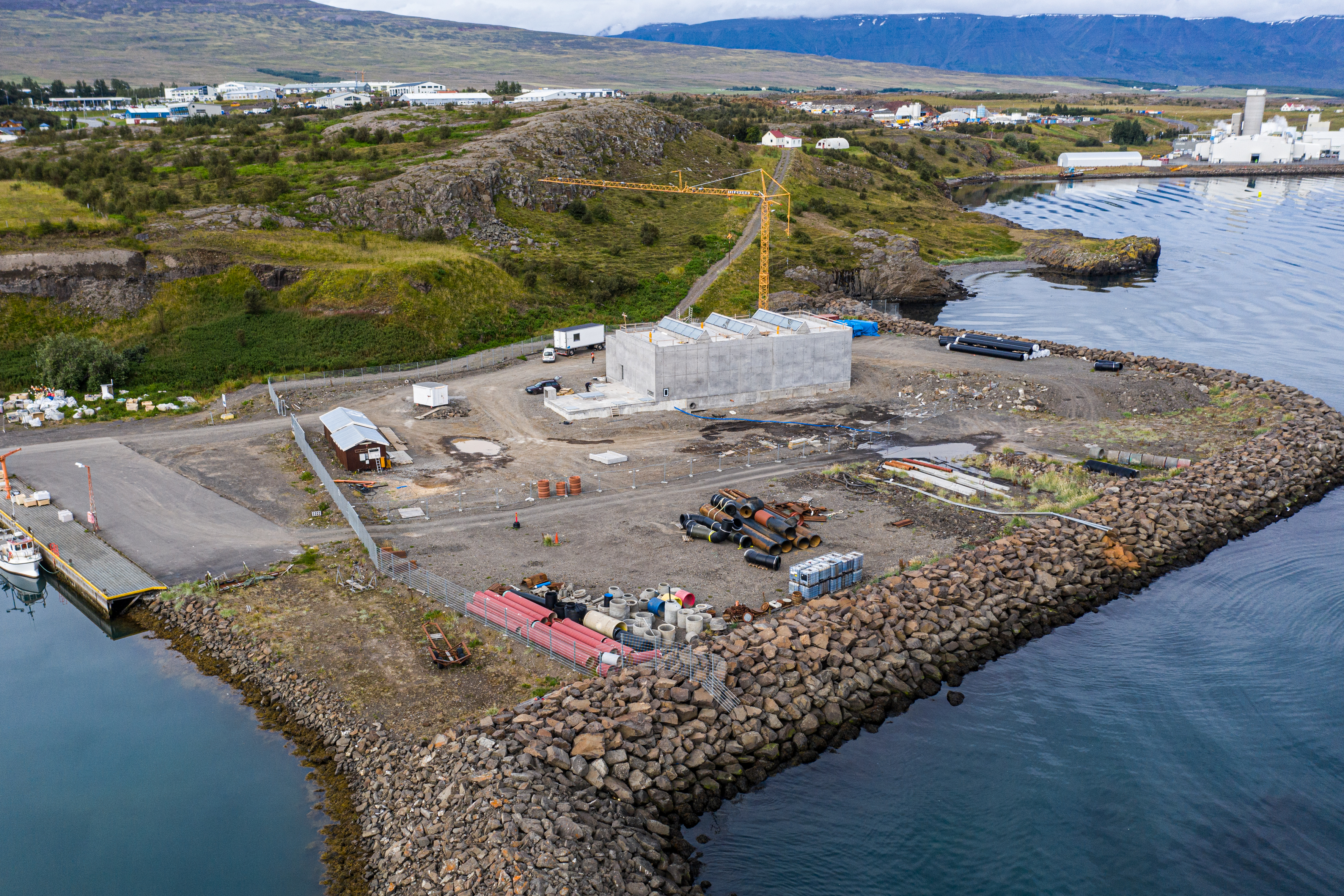 Mynd tekin af hreinsistöðinni í sumar. Mynd: Auðunn Níelsson