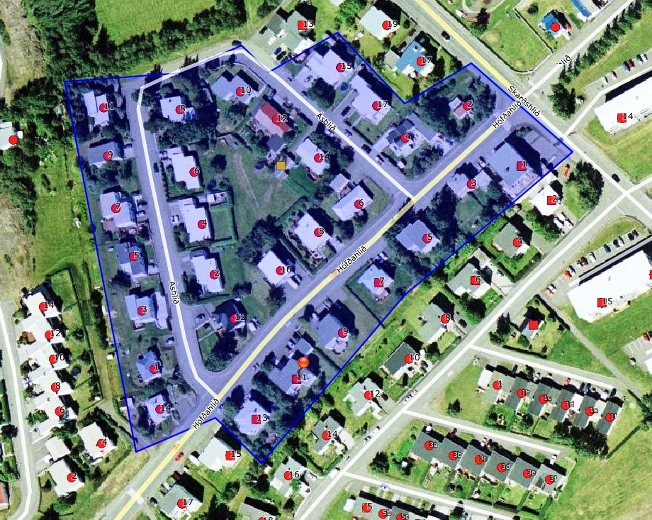 Vatnsveita lokunarsvæði 8. maí 2014 Áshlíð Höfðahlíð