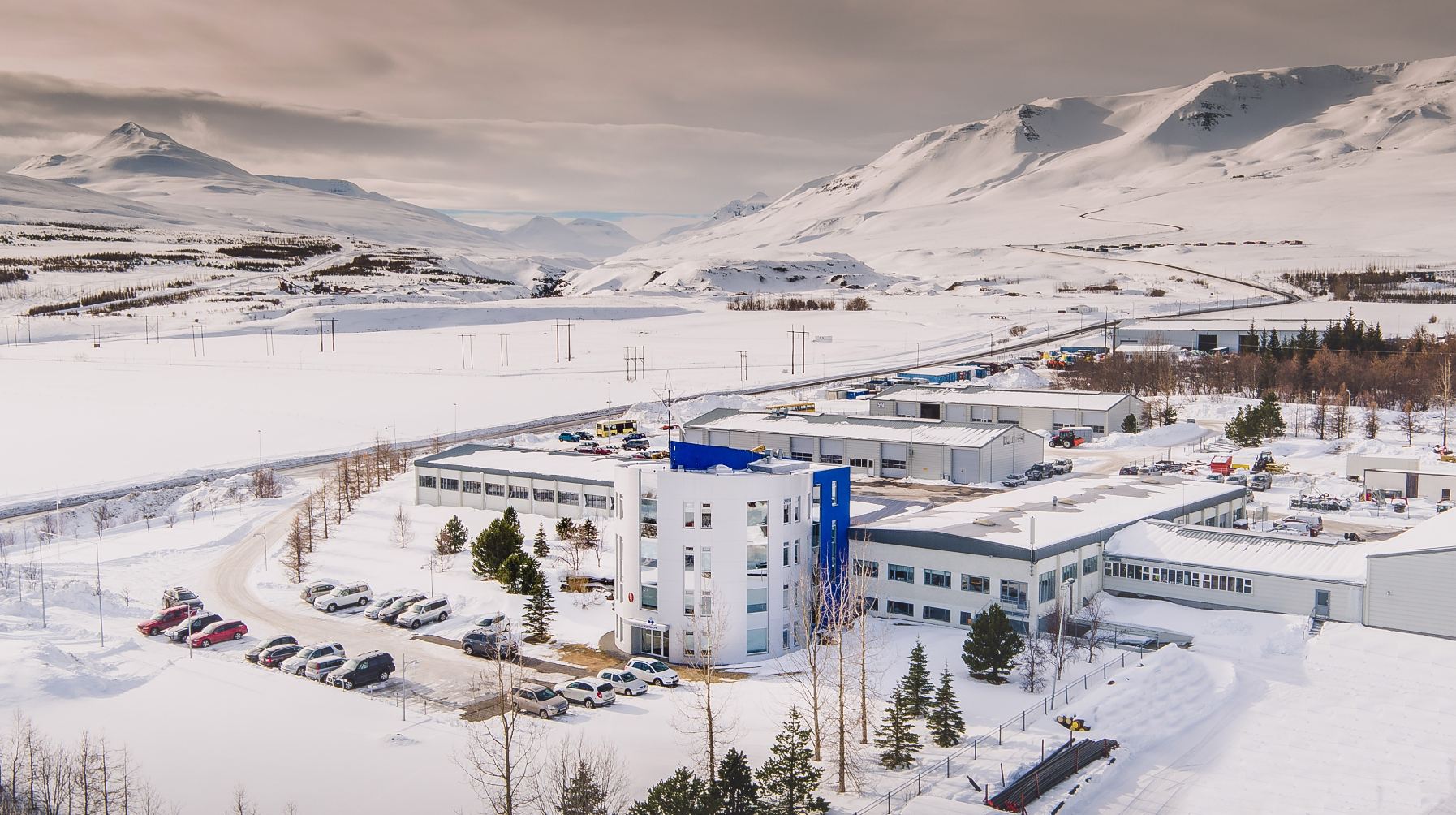Norðurorka höfðustöðvar Rangárvöllum vetur