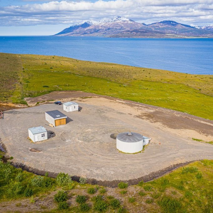 Hjalteyrarlögn - Tengivinna á Hjalteyri í ágúst 2019. Mynd: Auðunn Níelsson