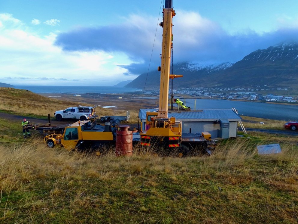 Borholuhús Laugarengi Ólafsfirði. Mynd: Óskar Gíslason.