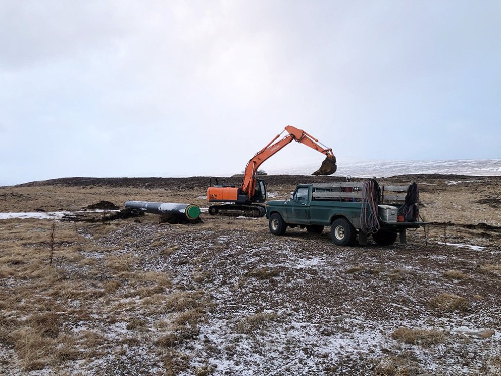 Vinna hafin við loka áfanga nýrrar Hjalteyrarlagnar.