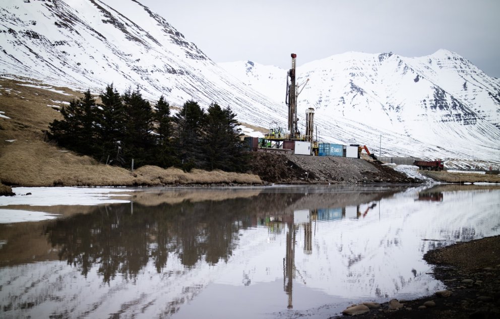 Jarðborinn Sleipnir í Ólafsfirði í vor
