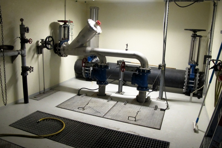 Mynd úr skólpdælustöð