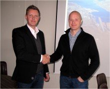 Geir Kristinn býður Ágúst Torfa velkominn