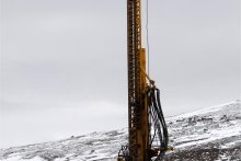 Frá borun rannsóknarhola á Glerárdal