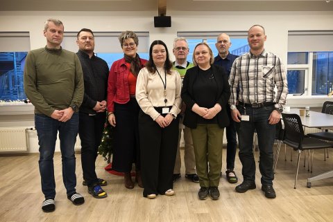 Frá vinstri: Sigurbjörn Gunnarsson, Baldur Hólm, Anna María Sigurðardóttir, Hulda Guðmundsdóttir, Ha…