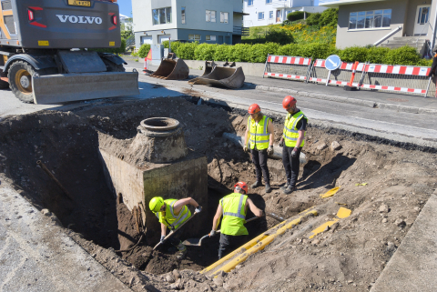 Viðgerð á fráveitu gekk vel