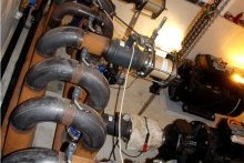 Unnið við dælustöð