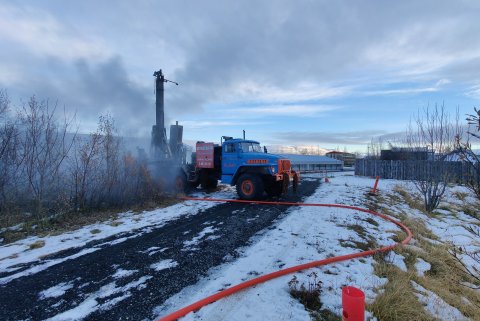 Borun hitastigulsholu við Síðuskóla á Akureyri. (Mynd: Hjalti Steinn Gunnarsson)