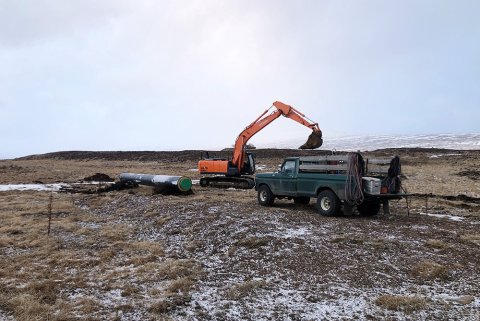 Vinna hafin við loka áfanga nýrrar Hjalteyrarlagnar.