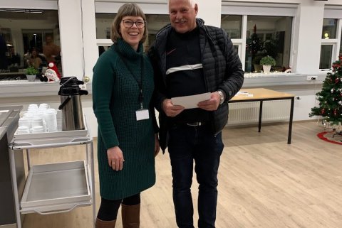 Kjartan S. Friðriksson og Erla Björg Guðmundsdóttir mannauðsstjóri Norðurorku.