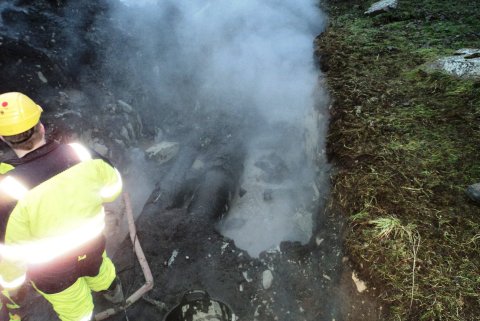 Grafið niður á stofnlögn Giljahverfis